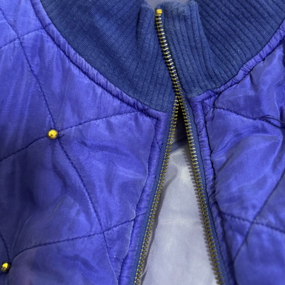 Vintage 1988 Silk Purple Bomber Jacket from Italy (Large) - Picture 14 of 15